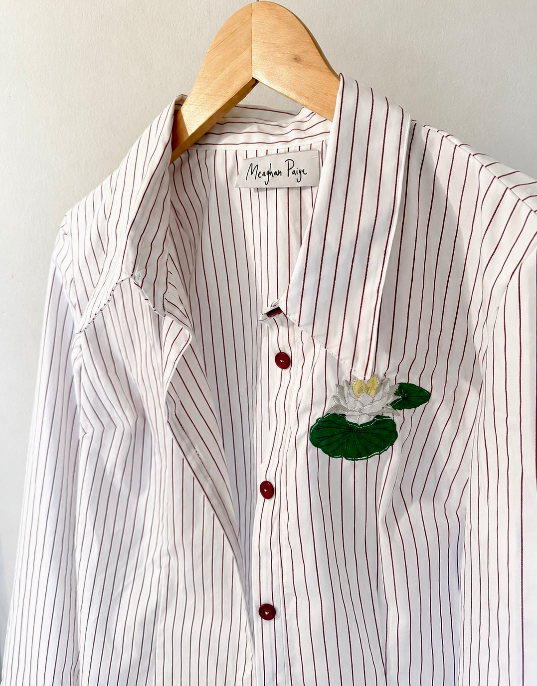 Lily Pinstripe Button-Up Shirt