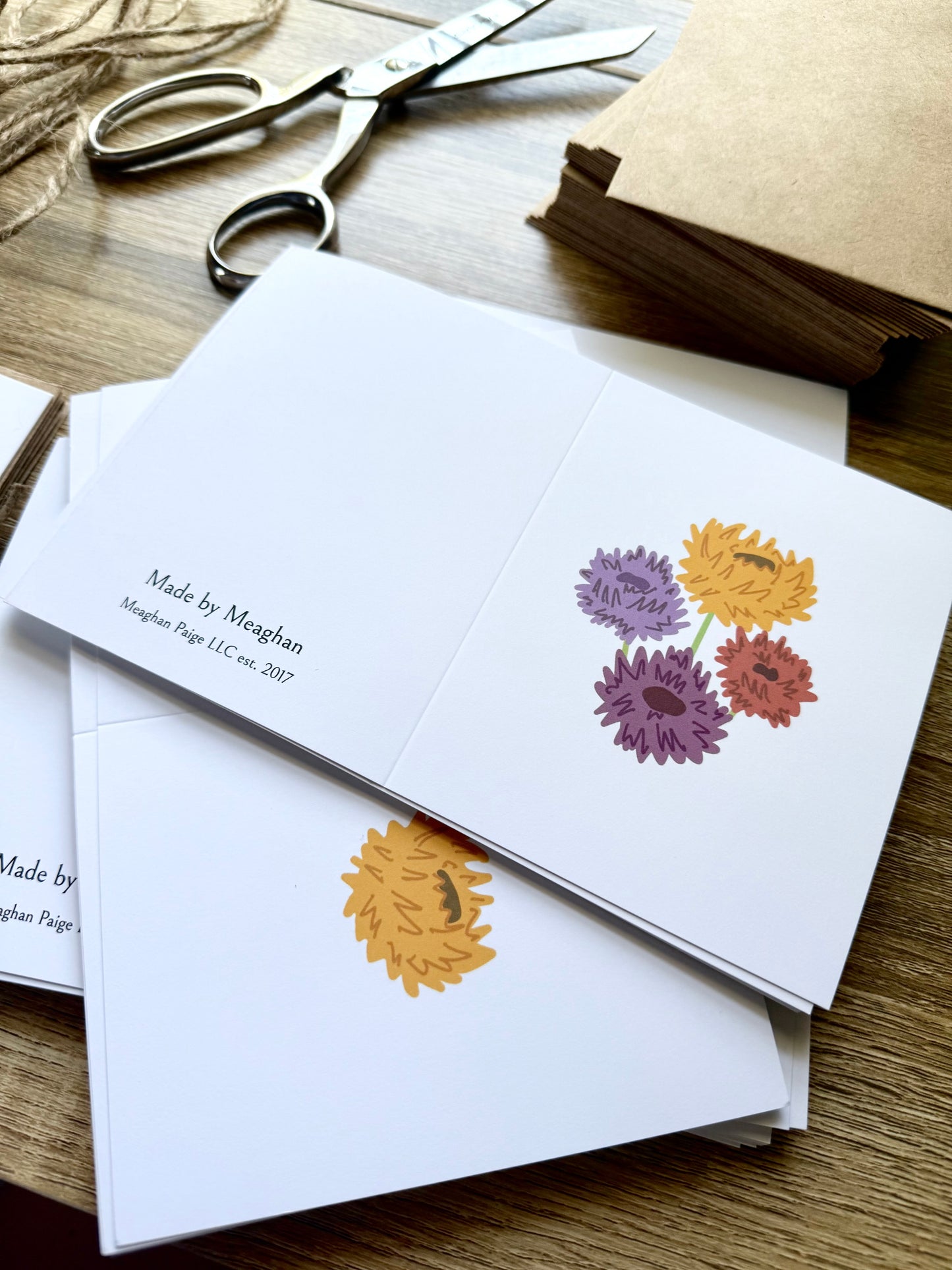 Dried Flower Illustrated Cards (Set of 5)