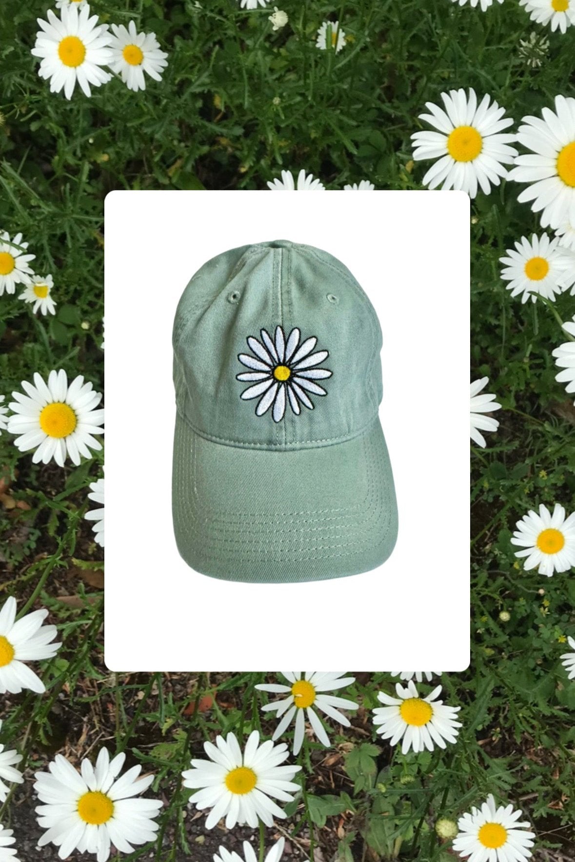 Wildflower Embroidered Baseball Hat