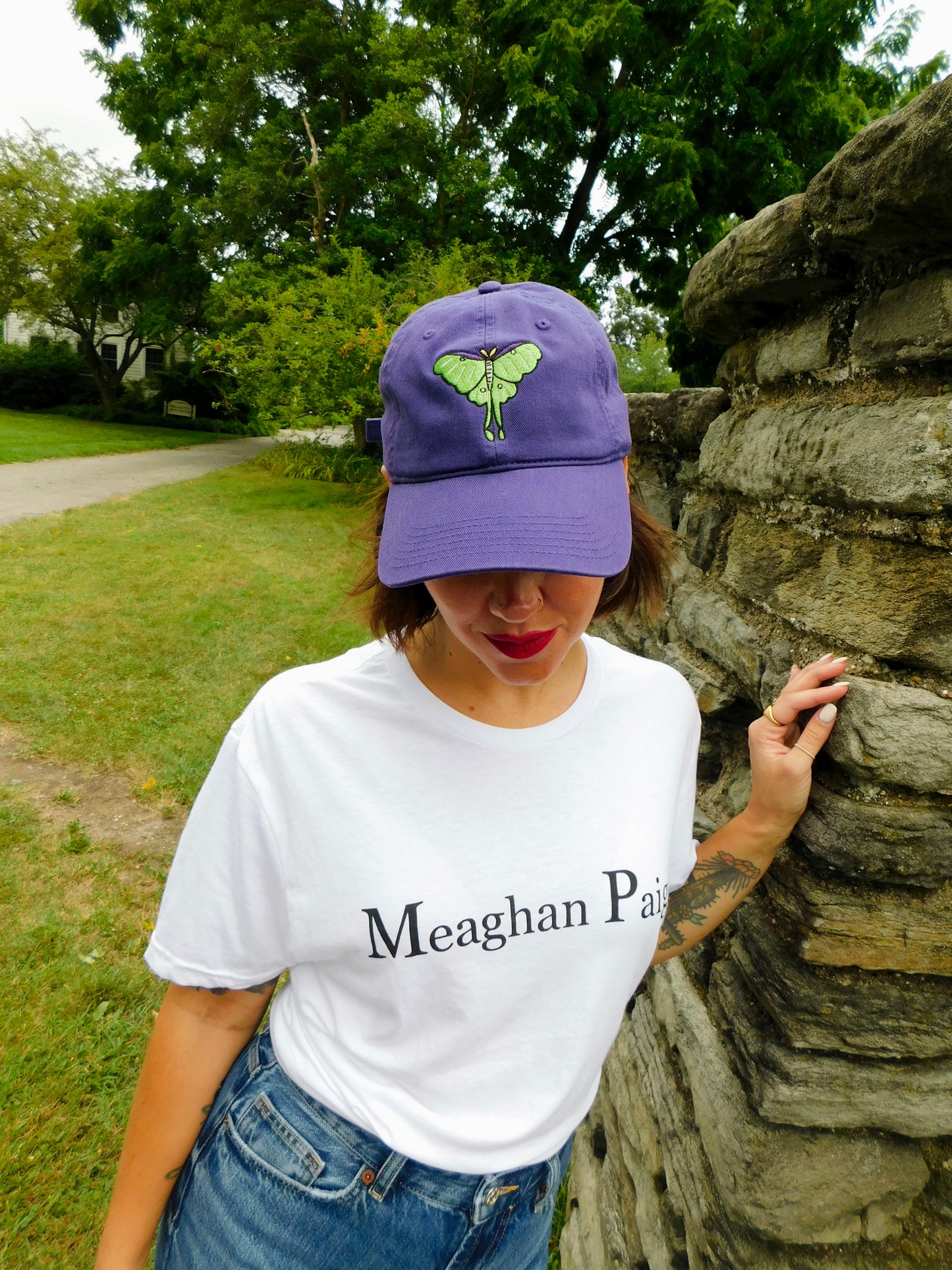 Luna Moth Embroidered Baseball Hat